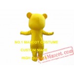 Yellow Bear Mascot Costume