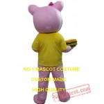 Pink Pig Mascot Costume