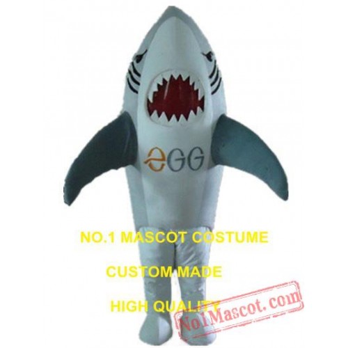 Grey Shark Mascot Costume