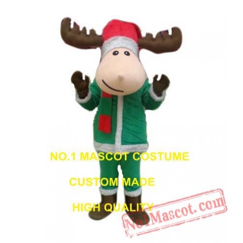 Christmas Moose Mascot Costume