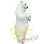 Realistic Polar Bear Mascot Costume