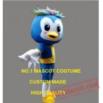 Little Blue Luky Bird Mascot Costume