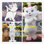 Anime Cosply Costumes White Plush Cat Mascot Costume