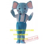 Blue Elephant Mascot Costume