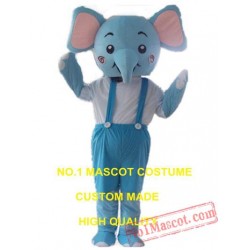 Blue Elephant Mascot Costume