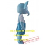 Blue Elephant Mascot Costume