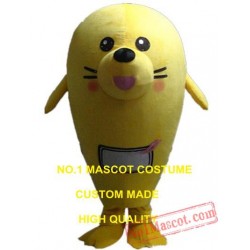 Yellow Seal Mascot Costume
