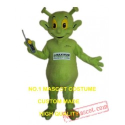 Green Alien Mascot Costume