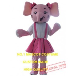 Pink Elephant Mascot Costume