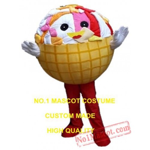 Sundae Ice Cream Mascot Costume