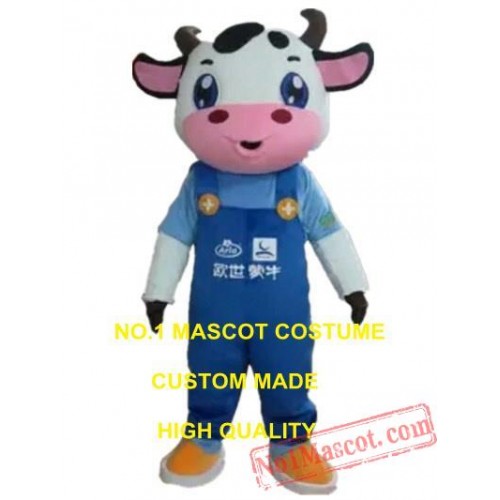 Milk Cow Mascot Costume