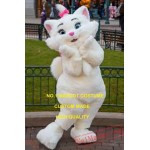 Anime Cosply Costumes White Plush Cat Mascot Costume