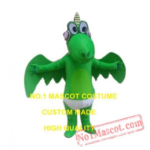 Green Dragon Mascot Costume