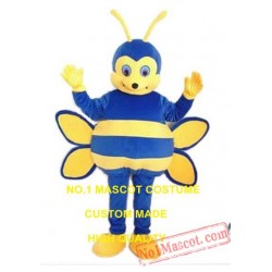 Blue Bee Mascot Costume