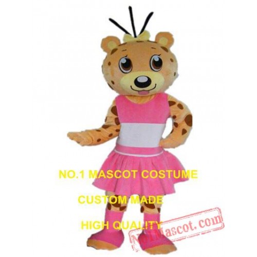 Tiger Girl Mascot Costume