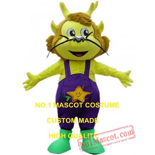 Yellow Dragon Mascot Costume