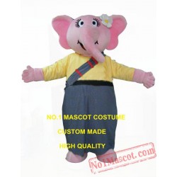 Pink Elephant Girl Mascot Costume