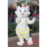 Anime Cosply Costumes White Plush Cat Mascot Costume