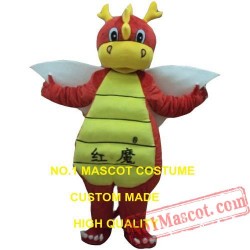 Red Devil Dragon Mascot Costume