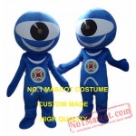 Blue Eyeball Mascot Costume