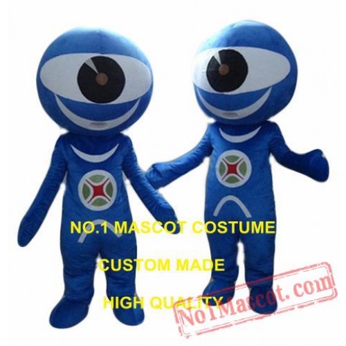 Blue Eyeball Mascot Costume