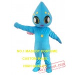 Blue Alien Mascot Costume