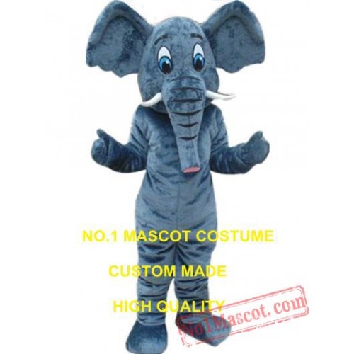 Grey Elephant Mascot Costume