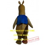 Blue Kangaroo Mascot Costume