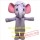 Cute Grey Elephant Mascot Costume