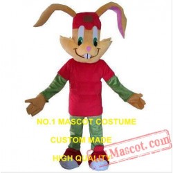 Red Rabbit Mascot Costume