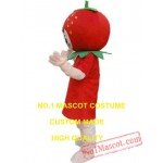 Red Strawberry Mascot Costume
