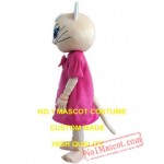 Cute Pink Cat Mascot Costume