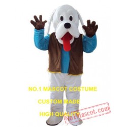 White Dog Mascot Costume