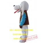 White Dog Mascot Costume