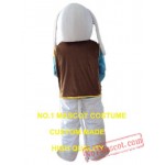 White Dog Mascot Costume