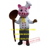 Pig Chef Mascot Costume