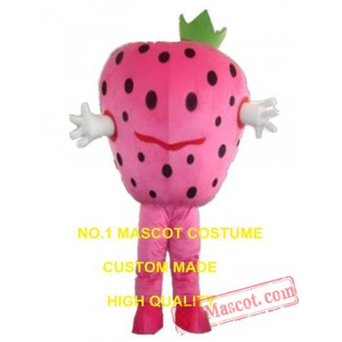 Pink Strawberry Mascot Costume