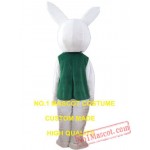 Green Shirt Rabbit Mascot Costume