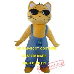 Yellow Cat Mascot Costume