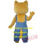 Yellow Cat Mascot Costume