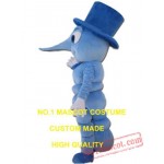 Blue Mosquito Mascot Costume