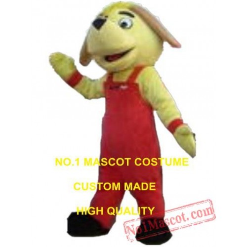 Yellow Dog Mascot Costume