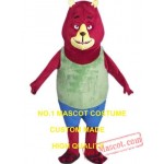 Red Bear Mascot Costume