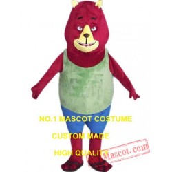 Red Bear Mascot Costume