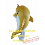 Brown Dolphin Mascot Costume