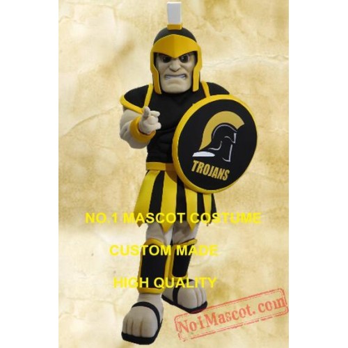 Black Trojan Mascot Spartan Knight Warrior Costume