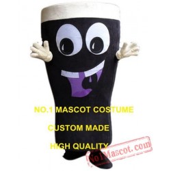 Black Coffee Cup Mascot Costume