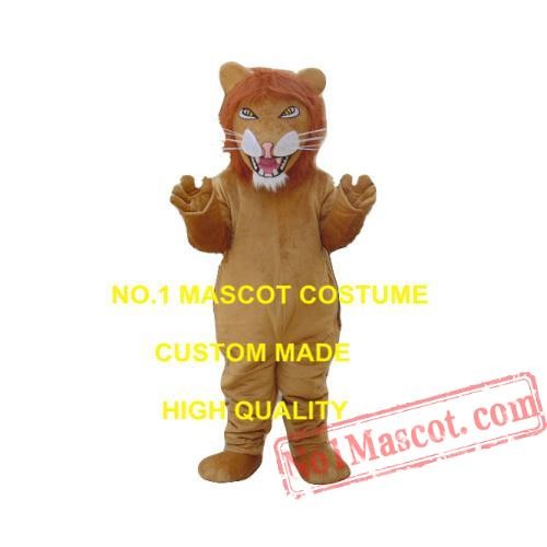 Brown Lion Mascot Costume