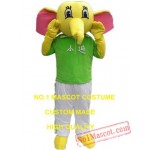 Green Elephant Mascot Costume