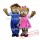 2Pcs Farm Bears Mascot Costume